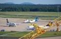 Lufthansa Airbus A 380 zu Besuch Flughafen Koeln Bonn P019